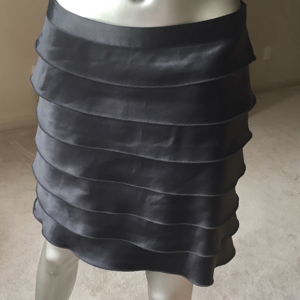 Black Tiered Mini Skirt